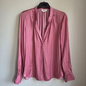 NWOT Zadig & Voltaire Tink Silky Satin Tunic Blouse Flowy Vieux Rose Pink XS